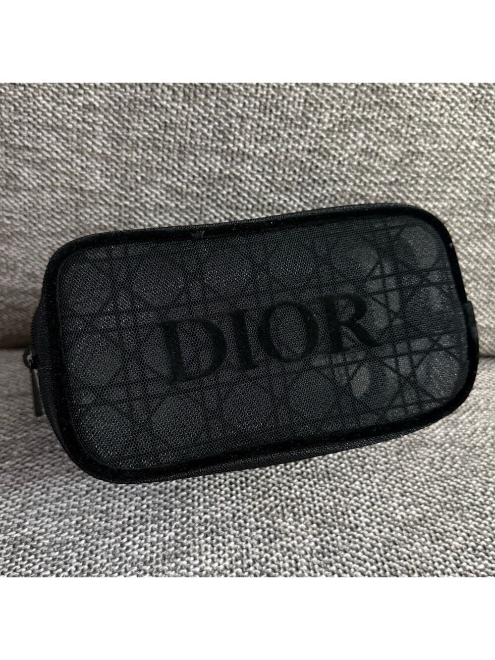 Dior Beauty Makeup Bag Mesh Black Small Pouch Gift Luxury Authentic - Picture 6 of 16